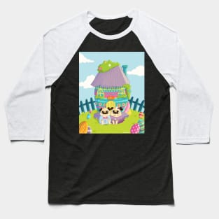 Easter Pug Baseball T-Shirt